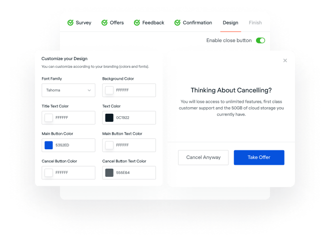 Customizing flow design and branding